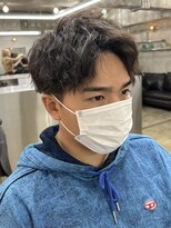 メンズカット　ツイストスパイラルパーマ　名古屋　眉毛
