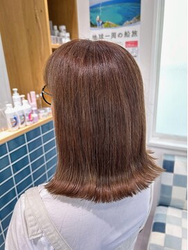 オーシャン(Ocean) [OCEAN Hair&Life藤原純] 暖色ベージュ艶カラー／外ハネボブ☆