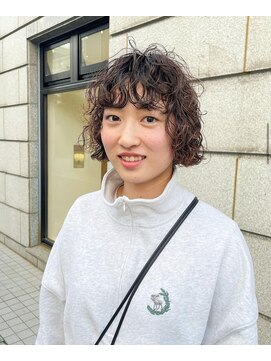 ナループロアボタン(Nalu pu loa BOTAN) ボブパーマ/黒髪パーマ/切りっぱなしボブ/ショートボブ