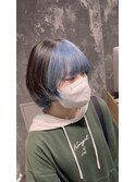 【RUKI指名限定】デザインカラー ブラック×ペールブルー