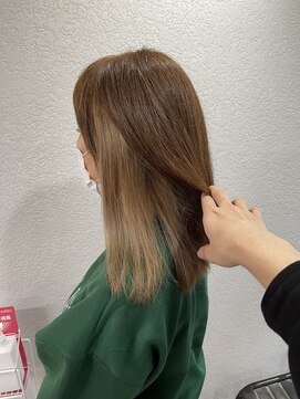 アジールヘア 所沢プロペ通り店(agir hair) ヘルシー美髪ロングケアブリーチインナーミルクティー所沢練馬