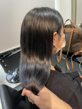 ヘアーデザイン ジェルム(Hair Design germe) 暗髪透明感のブルーブラック #しのだスペシャル