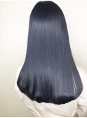 ブルーブラックで艶髪韓国ヘア s