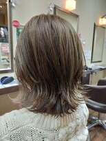 ラプチャー(RAPTURE) 外ハネボブイメチェンワイドバング白髪ぼかしハイライト