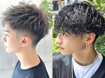 ムア(mua)の写真/【鳳駅徒歩4分】メンズカットはもちろん、流行りのメンズパーマもお任せ！ON/OFFキマるスタイルをご提供☆