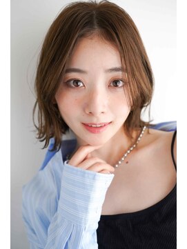 シェル 立川(shell) くびレイヤーエモージュグレージュカラーくびれショート【立川】