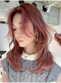 顔周りレイヤーおくれ毛韓国ヘアロング_ba568951