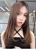 ◎透明感！髪質改善ツヤ髪秋カラー×ミルクティーグレージュ