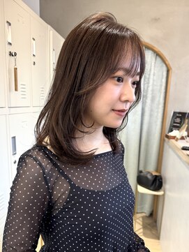 ロンドアジュール 横浜(Lond azur) オリーブグレー/レイヤーカット/黒髪/マロンベージュ/横浜