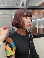 ニコ トウキョウ 渋谷(nico TOKYO)&nbsp;ダブルカラーチェリーレッドピンクブラウン韓国レイヤーロング