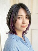 エノア 東京(ENORE)&nbsp;パープル｜インナーカラー｜ミディアム｜ダブルカラー