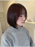 ブリーチなし/暖色/艶カラー/ボブ/髪質改善/10代20代30代