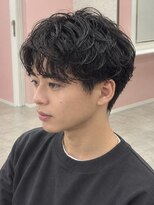 FIGARO MEN'S -UMEDA-【メンズアイブロウ/眉毛/ブリーチ/メンズカット/パーマ】 メンズ・韓国風ツイストマッシュ
