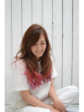 ジジ アドラーブル ヘア サロン(JiJi ADRABLE HAIR SALON) 【JiJi】マーメイドベージュ×キャンディピンク☆グラデ-ション