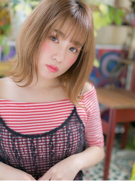 カバーヘア ブリス 川口(COVER HAIR bliss) *bliss川口*外国人風カラー☆外ハネハニーヘアb