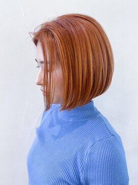 アイティー バイ アルバム 浦和店(IT by ALBUM) オレンジボブ_イヤリングカラーラベンダーカラー_ba321971