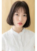 大人可愛い黒髪アッシュワンカールオン眉ボブZ上尾20代30代40代