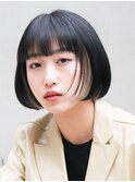 【艶髪インナーカラーボブ】ホワイトブロンドのインナーカラー
