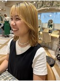 ケアブリーチダブルカラー×レッドブラウン【心斎橋】