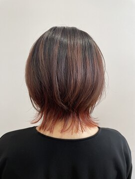 イーストハムヘッドショップ(EAST HAM head shop) マッシュウルフ×インナーカラー★コーラルオレンジ