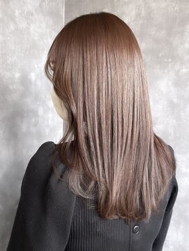 ウィート(wheat) マロンベージュセミロングヘア