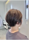 くしゃっとくびれショートくせ毛活かしグレージュ群馬太田