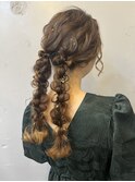 ふわふわツイン編みおろし +500