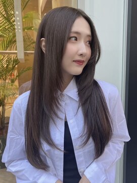 ノイ(noi) 顔周りレイヤーカットくびれヘアミルクティーベージュカラー