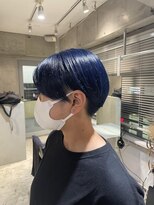 フルバングレッドブラウン似合わせカットカルマパーマ