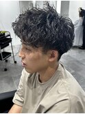 メンズマッシュパーマニュアンスパーマスパイラルパーマ刈り上げ