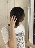 ◎メンズボブウルフメンズミディアムメンズロングワックスなし