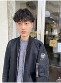 中間ツイストパーマ