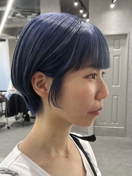 ゴウトゥデイシェアサロン 町田店(GO TODAY SHAiRE SALON) ブルーカラー×ショート【町田】