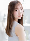 ハイライトカラー抜け感小顔エアストレートh3越谷20代30代40代