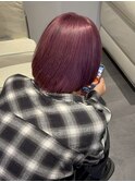 13641髪質改善チェリーレッド黒髪アッシュブラックワインレッド