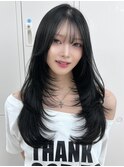 ロングレイヤーハイレイヤー韓国レイヤーハッシュカット渋谷