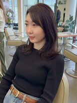 ディフィーノ 赤坂(DIFINO)&nbsp;レイヤーカット/くびれカール/ミディアム/透明感グレージュ