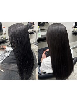 従来の縮毛矯正とは違う、カラーやパーマによるダメージ毛もALiの髪質改善で自然なストレートへ