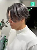 メンズショートメンズウルフマレットヘアセンター分け