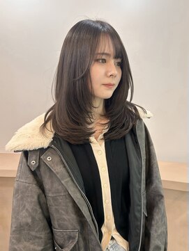 ユッカ 京橋(YUCCA) 【 YUCCA 】ラベンダグレージュ顔周りレイヤー透明感ストレート