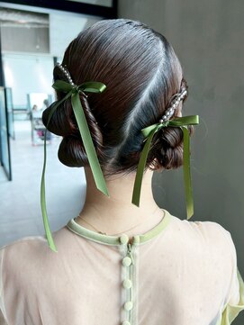 シオン(shion) ミディアム大人ガーリーおくれ毛前髪カット_ba575312