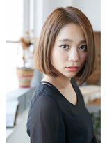 ハイレート ウニクス川越店(Hairate)&nbsp;【Hairate本川越】前髪無し大人のボブ×ベージュ