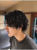 栄 メンズ サーフカールパーマ ウルフ