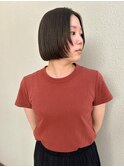 morio 骨格矯正カット　札幌　ミニボブ　顔まわり　オリーブ