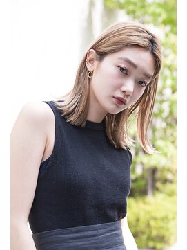 ケイト(kate) 【kate 大宮】ウェットストレートミディ×ハイトーンベージュ