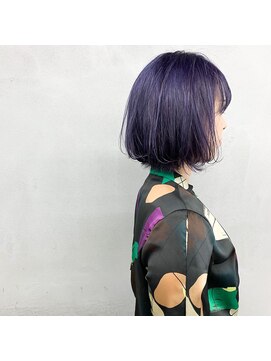 タグ(#tag) #濃厚バイオレットカラー×ボブ