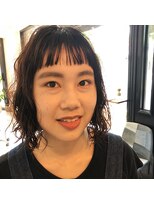 ミジョレ(MIJYORE) ショートバング×パーマ