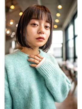 オースティン 門前仲町(AUSTIN) 大人かわいい前髪セシルカットココアブラウンフリンジウェーブ