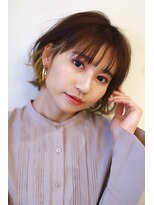 クシュ 所沢西口プロぺ通り(kusyu... )&nbsp;ペールベージュセクションカラーグラデーションカラー外ハネボブ