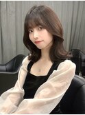 小顔に見えるくびれヘア レイヤーカット 透明感カラー KAKO